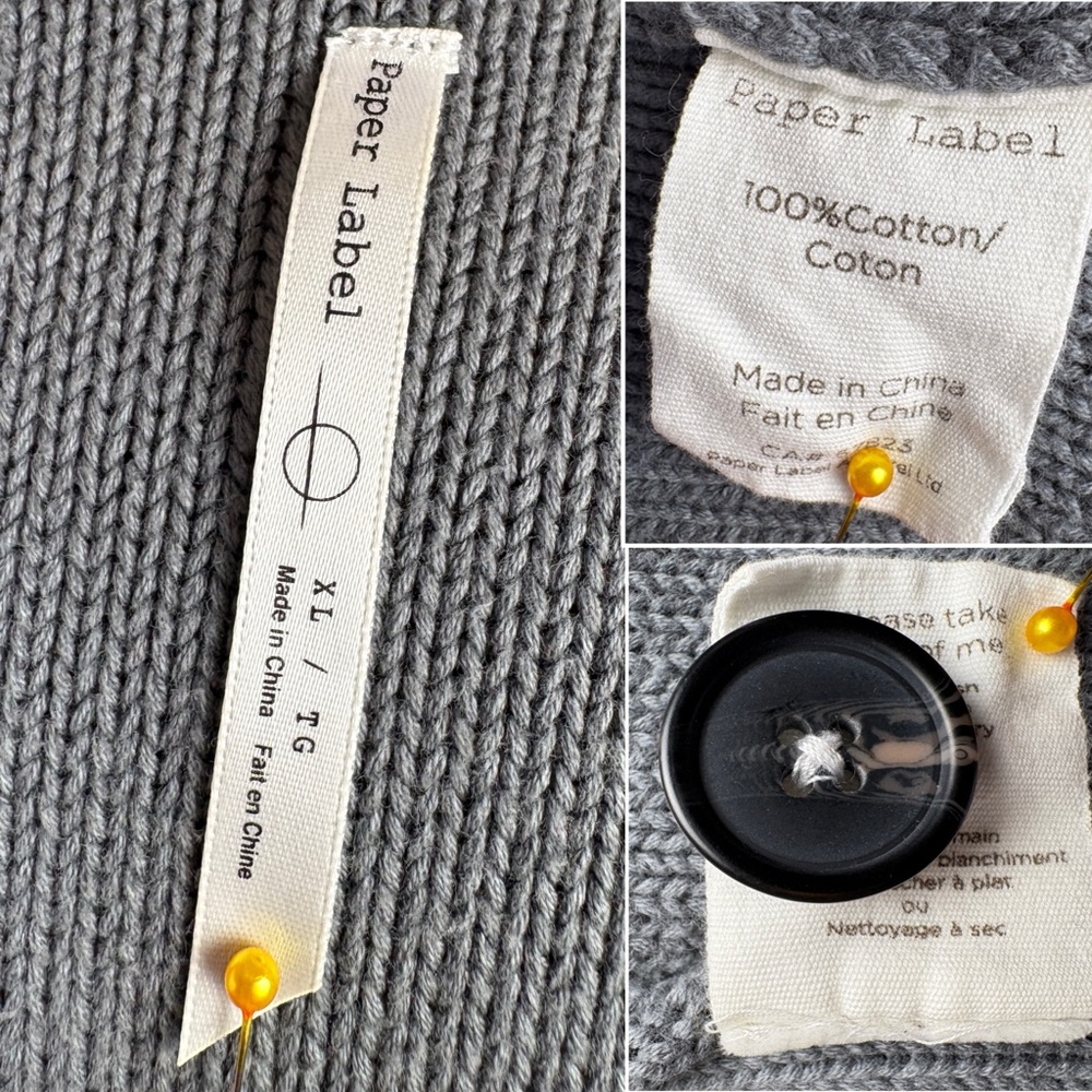 Paper Label Cardigan - Picture 7 of 12